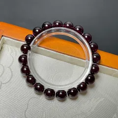 天然美品★【ワイン色ロードライトガーネット】★ ブレスレット 天然石B 幸運 お守り ギフト  9.4-9.7mm ZB7663