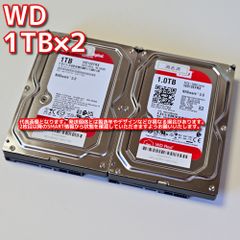 Western Digital WD Red 3.5インチHDD 1TB WD10EFRX 2台セット【R138/R12】