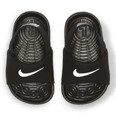 ナイキ ベビー  シャワーサンダル 13-16cm キッズ 子供靴 NIKE カワ スライド TD スライド サマーシューズ 子ども 幼児 男の子 女の子 ビーチサンダル 黒 ブラック 水遊び  普段履き 靴 春 夏/BV1094-001