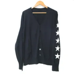 ユニフォームエクスペリメント uniform experiment カーディガン 長袖 コットンニット スター 星 3 L相当 紺 ネイビー Xのサムネイル