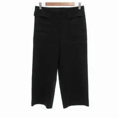 セオリーリュクス theory luxe 美品 クロップドパンツ 麻 リネン ストレッチ 38 黒 /UO