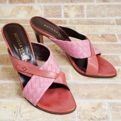 BOTTEGA VENETA イントレチャート サンダル ミュール ピンク 37 - メルカリ