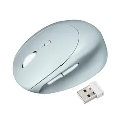 【新品・7営業日以内発送】サンワサプライ MA-EWBBS522BL 静音ワイヤレス コンボ 小型エルゴノミクスマウス 充電式・5ボタン MAEWBBS522BL【沖縄離島販売不可】