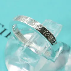 極美品10号 ティファニー ノーツ ナロー シルバー リング/25-312S