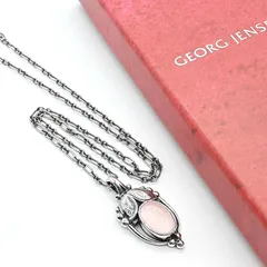  　2003　ローズクォーツ　ヘリテージ　ネックレス Georg Jensen - ジョージジェンセン ネックレス ローズクォーツ
