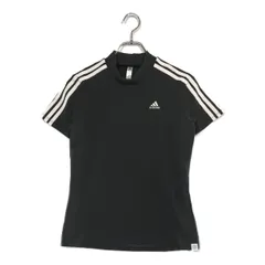 中古 レディース アディダスゴルフ adidas GOLF 半袖シャツ M チャコールグレー モックネック