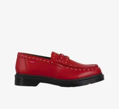 【最安値/美品】Supreme Dr. Martens ローファー 赤27cm Dr.Martens - Supreme Dr.Martens Studded Penton Loaferの通販
