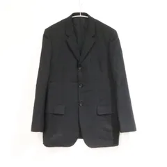 【中古B】COMME des GARCONS HOMME DEUX コムデギャルソンオムドゥ S メンズ テーラードジャケット 02AW チョークストライプ 黒 中古B 古着