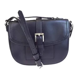【中古】 美品 コーチ COACH 斜め掛け ショルダーバッグ ハンドバッグ 2WAYバッグ ブラック レザー 07H1356