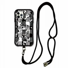 [iPhone14 Pro Max] スマホショルダー付 スカラー iPhoneSE 第3世代 ケース 耐衝撃 i-coronケース iPhone16 15 14 13 12 11 スマホケース アイフォン 全機種対応 スマホカバー scolar モノクロ チ