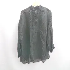 ◇ ⊂ Link シアー系 長袖 ブラウス チュニック シャツ サイズ 表記なし ブラック レディース E  【1502030045109】