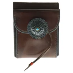 goro's　ゴローズ　コンチョ付き2つ折りミドルレザーウォレット goro's ゴローズ コンチョ付き サドルレザー 二つ折り財布