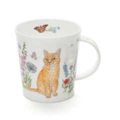新品 ダヌーン マグカップ LOMOND フラワーキャット 茶トラ猫 FLORAL CATS GINGER Dunoon Mug 正規販売代理店 マグ ネコ ギフト 結婚祝い プレゼント 贈り物
