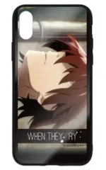 【中古】携帯ジャケット・カバー 前原圭一 When They Cry 強化ガラスiPhoneケース/X・Xs共用 「ひぐらしのなく頃に 卒」