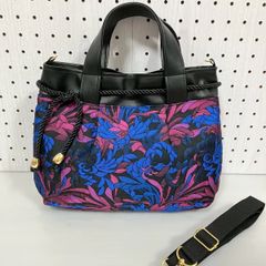 ハンドメイド＊2WAYバッグ ジャガード青紫柄(909)