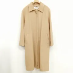 バルマン BALMAIN カシミヤ ステンカラー コート ロング 比翼  ベージュ 9のサムネイル