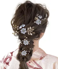 花 パール 和装 発表会 大人 着物 ウェディング レディース 人気 振袖 結婚式 袴 成人式 七五三 ヘアアクセサリー 卒業式 【Baramoly】髪飾り 入学式