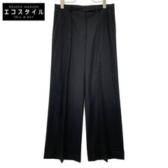 ACNE STUDIOS アクネ ストゥディオズ ﾌﾞﾗｯｸ ｳｰﾙ ｽﾄﾗｲﾌﾟ ｾﾝﾀｰﾌﾟﾚｽ ﾊﾟﾝﾂ 36