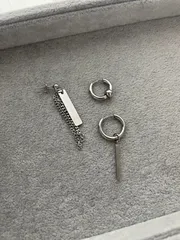 BTS ピアス 着用モチーフ ジョングク テテ ジミン ステンレス 3点セット 片耳 人気アクセサリー