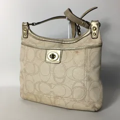 2506-210｜美品｜コーチ シグネチャー ショルダーバッグ ターンロック