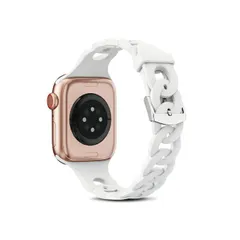 [42/44/45/49mm/ホワイト]Apple Watch バンド ベルト