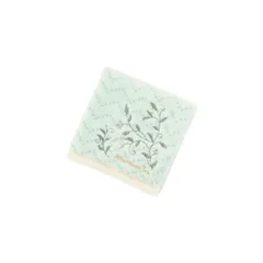 新品　リーフ刺繍ミニタオル JK75 ハンドタオル LIVING AfternoonTea ライトグリーン ] リビング アフタヌーンティー [