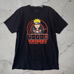 NARUTO ナルト 一楽ラーメン公式Tシャツ Lサイズ 黒 古着