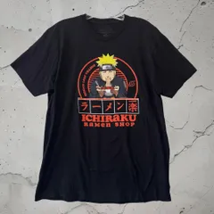 NARUTO ナルト 一楽ラーメン公式Tシャツ Lサイズ 黒 古着