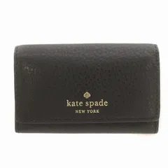 ケイトスペード KATE SPADE カードケース 名刺入れ 二つ折り レザー ロゴ 黒 ブラック /IR ■GY18のサムネイル