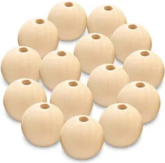 COLORBIRD ウッドビーズ ハンドメイド アクセサリー パーツ 手芸 ネックレス 手芸用品 ビーズアクセサリー 30mm 15個(30mm 15個)