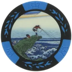 【特価セール】MK0138 ブルー 浮世絵Ｂ カジノチップマーカー