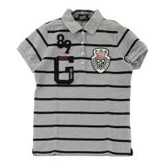 サイズ：0 PEARLY GATES パーリーゲイツ  半袖ポロシャツ ボーダー柄 グレー系 [240101384026]# ゴルフウェア レディース ストスト