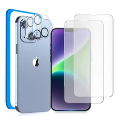 【在庫処分】【ノングレア/つや消し/指滑り/ガイド枠付き】 指紋防止 サラサラ フィルム iphone14 iphone14 アンチグレア 保護フィルム 保護フィルム カメラフィルム［2枚］アイフォン14 さらさら［2枚］iPhone14 【ゲームに最適】