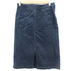 アダムエロペ Adam et Rope' タイトスカート ミモレ丈 36 ネイビー 紺 /YM5