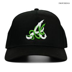 CROWN KINGS ATL SNAKE SNAPBACK CAP【BLACK】 (クラウンキングズ  帽子 キャップ スナップバック ATLANTA ロゴ アトランタ カスタム ブラック)