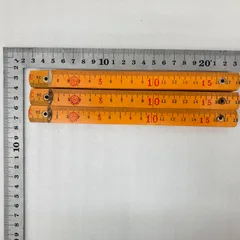 木製 折尺 レトロ 1メートル ３本セット 工作 DIY 木工 土木建設 大工道具のサムネイル