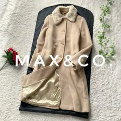 Max&Co.　マックスマーラ　カシミヤ混　チェスターコート　リアルファー　イタリア製 38サイズ マックスアンドコー ロングコート