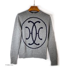 HERMES 新品未使用 Hリフト ロゴ カシミアセーター FR34 Gris Crayon