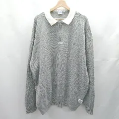 ◇ ⊇ NCAA フロントジップ 襟付き 長袖 ニット プルオーバー サイズ XL グレー系 メンズ E  【1502030049800】