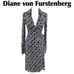 【美品】DIANEvonFURSTENBERG ラップワンピース シルク 2 DIANE von FURSTENBERG シルク ラップワンピース 2 (M)