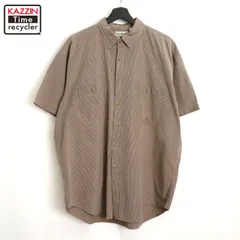 90s vintage L.L.Bean チェック柄 ボタンダウン 半袖シャツ メンズ 表記Lサイズ