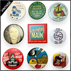  ビンテージ 缶バッジ フックアップス 人物 アンティーク 50s ~ 60s 70s 80s 90s 小物 アクセサリー 古着 vintage USA ユーロ 仕入れ 999 p60