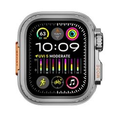 アップルウォッチカバー（Apple Watchカバー）Ultra風両面保護メタルケース【シルバーグレー】42mm/44mm/45mm/46mm対応 [BELTIES]