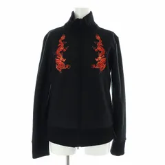 ヴィヴィアンタム VIVIENNE TAM ドラゴン刺繍 フリースジャケット ハイネック ジップアップ 1 黒 ブラック /AT ■OSのサムネイル