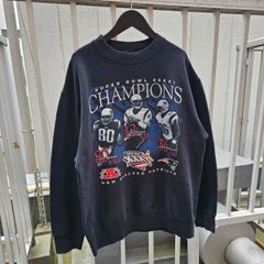 【US古着】USA製 FRUIT OF THE LOOM NFL SUPER BOWL Sweatshirt / フルーツ オブ ルーム ナショナルフットボールリーグ スーパーボール アメフト プリント スウェット トレーナー ブラック L