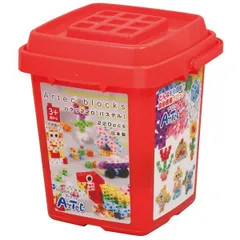 (まとめ)アーテック Artecブロック/カラーブロック 【パステル】 バケツ入り 220pcs ABS製 【×5セット】