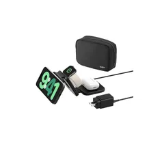 Belkin 3-in-1 Qi2ワイヤレス充電 ポータブルパッド Qi2公式認証/MagSafe対応 iPhone Apple watch スタンバイモード対応 iPhone 16/15/14/13/12/(最大15W高速充電) Apple Watch  0