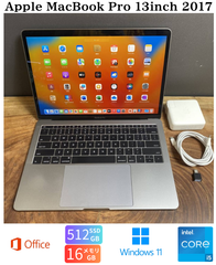 ［新品バッテリー/美品］Apple MacBook Pro 13inch 2017/Core i5　2.3GHz/メモリ16GB/SSD512GB/Windows11/Office 2024/488