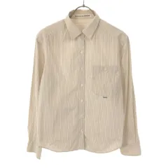 マドモアゼルノンノン 日本製 ストライプ 長袖 シャツ 38 Mademoiselle NON NON レディース 古着 【240415】 メール便可