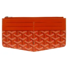 GOYARD (ゴヤール) INSERT LOUISE MM インサート ルイーズ キャンバス レザー カードケース 長財布 オレンジのサムネイル